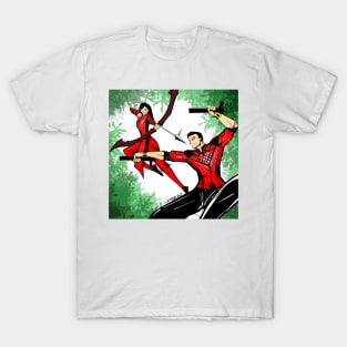 martial artist the arrow and the dragon ecopop asian art T-Shirt